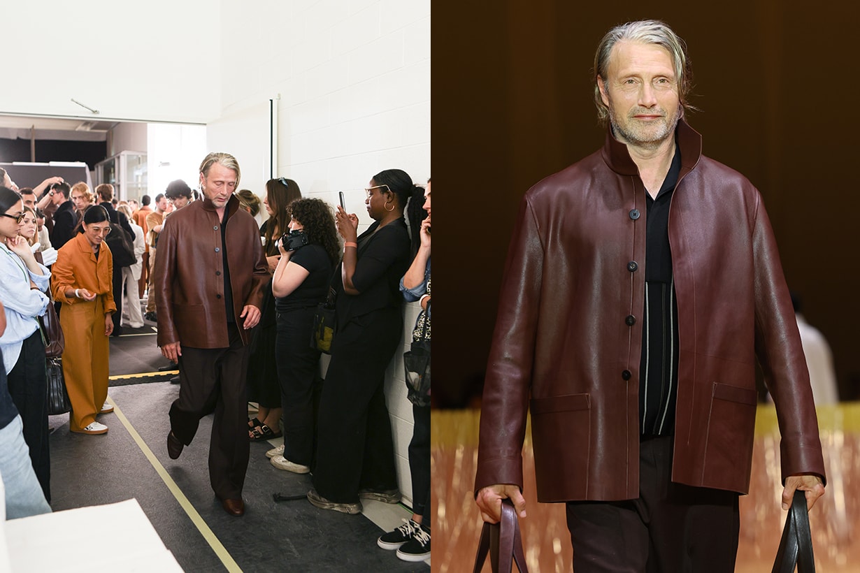 Mads Mikkelsen join Zegna 2025 summer Fashion Show in Milan Hannibal