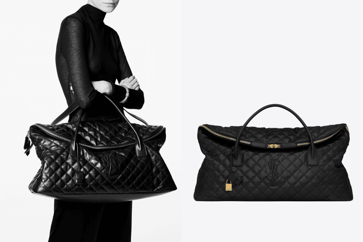 hand-carry-luggage-bags-bottega-veneta-intrecciato-travel-bag-louis-vuitton-keepall-keepall-bandouliere-50-ysl-es-giant-jacquemus-le-chouchou-duffle-bag-rimowa-signature-travel-essentials-luxu