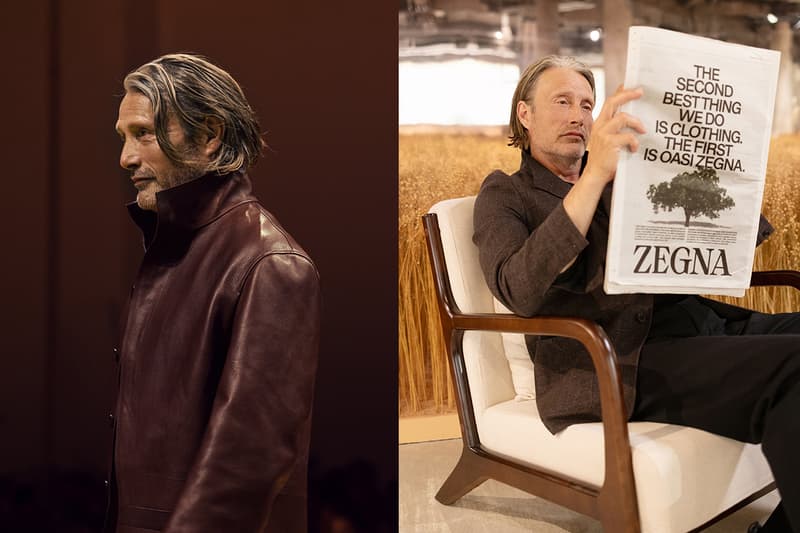 Mads Mikkelsen join Zegna 2025 summer Fashion Show in Milan Hannibal