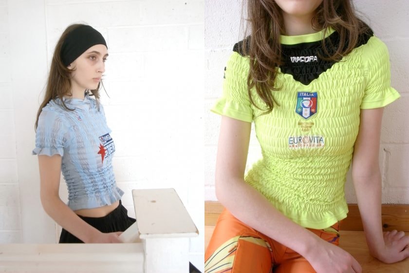 jennie Conner Ives football top brand Reconstituted Shirred tik tok