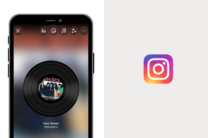 IG 限時動態新功能：音樂分享可以選擇「黑膠唱片」設計！