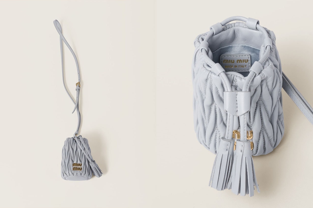 Miu Miu nappa leather Matelasse micro bag hobo bag wander bag