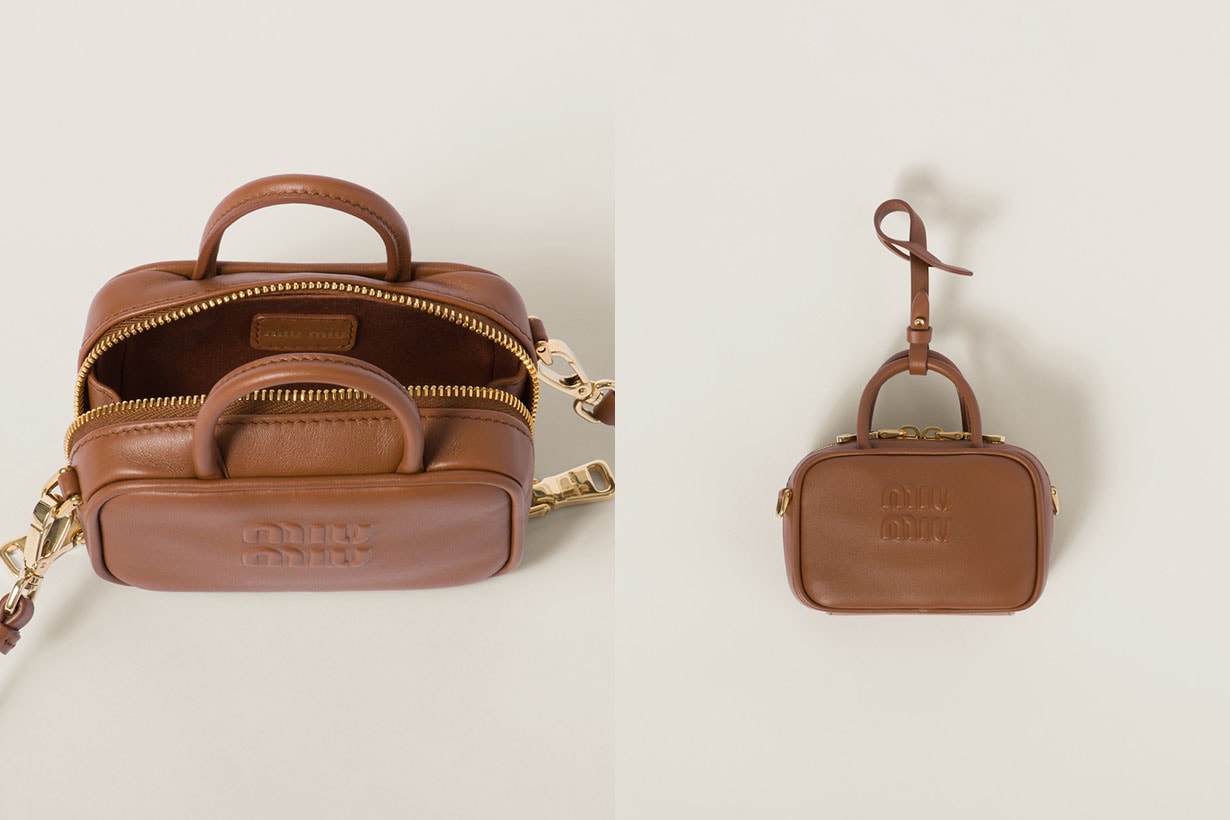 Miu Miu nappa leather Matelasse micro bag hobo bag wander bag