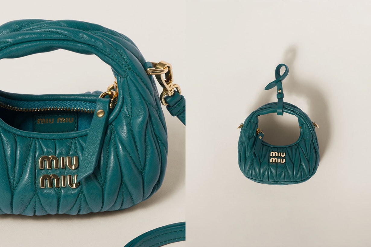 Miu Miu nappa leather Matelasse micro bag hobo bag wander bag