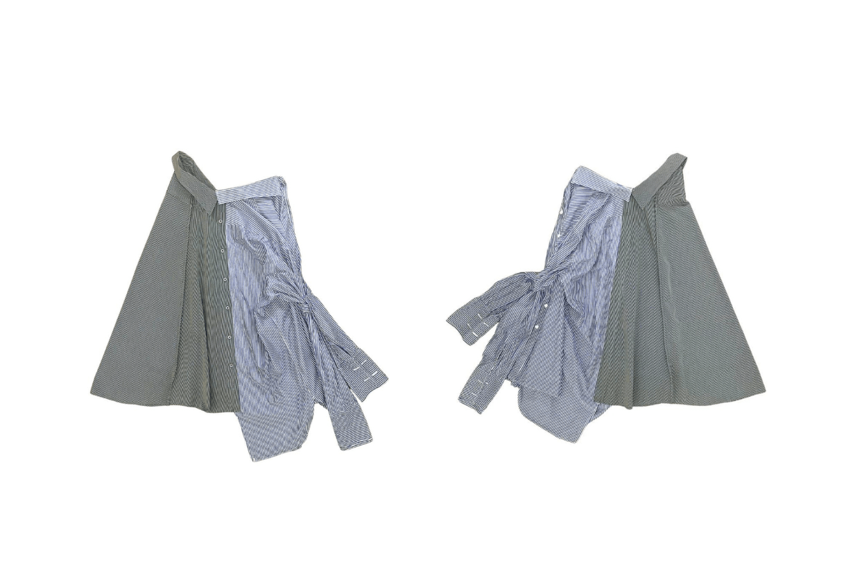 blokecore-paris-olympics-kitten-charley-keighley-recycled-vintage-sportswear-jennie-conner-ives-sustainable-summer-outfits-ruffed-waist-retro-upcycled-bubble-skirt-shirt-skirt-jers