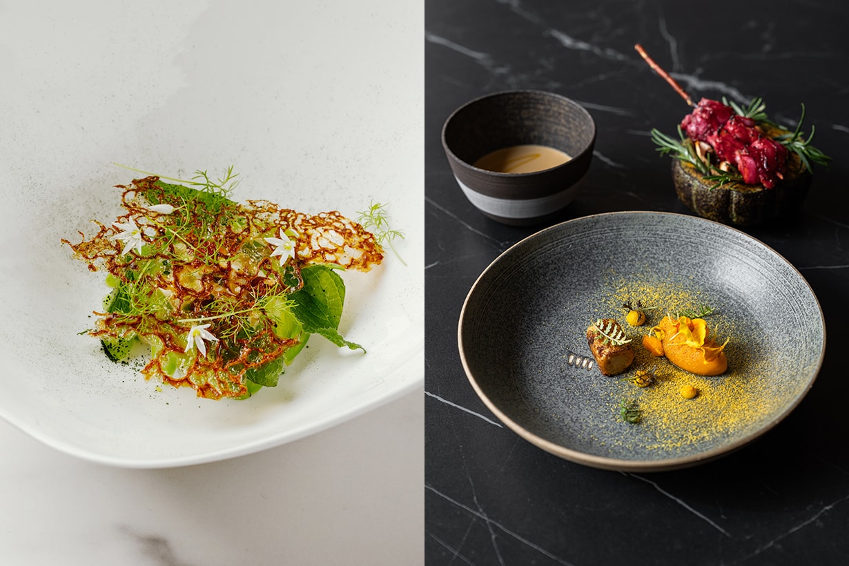 Makanan Vegetarian 3 Baru setahun lebih menjadi bintang sejak dibuka! Seperti hutan hijau di tengah hiruk pikuk kota, Feuille mengajak Anda mencicipi bunga yang mekar dan gugur dengan indera perasa Anda