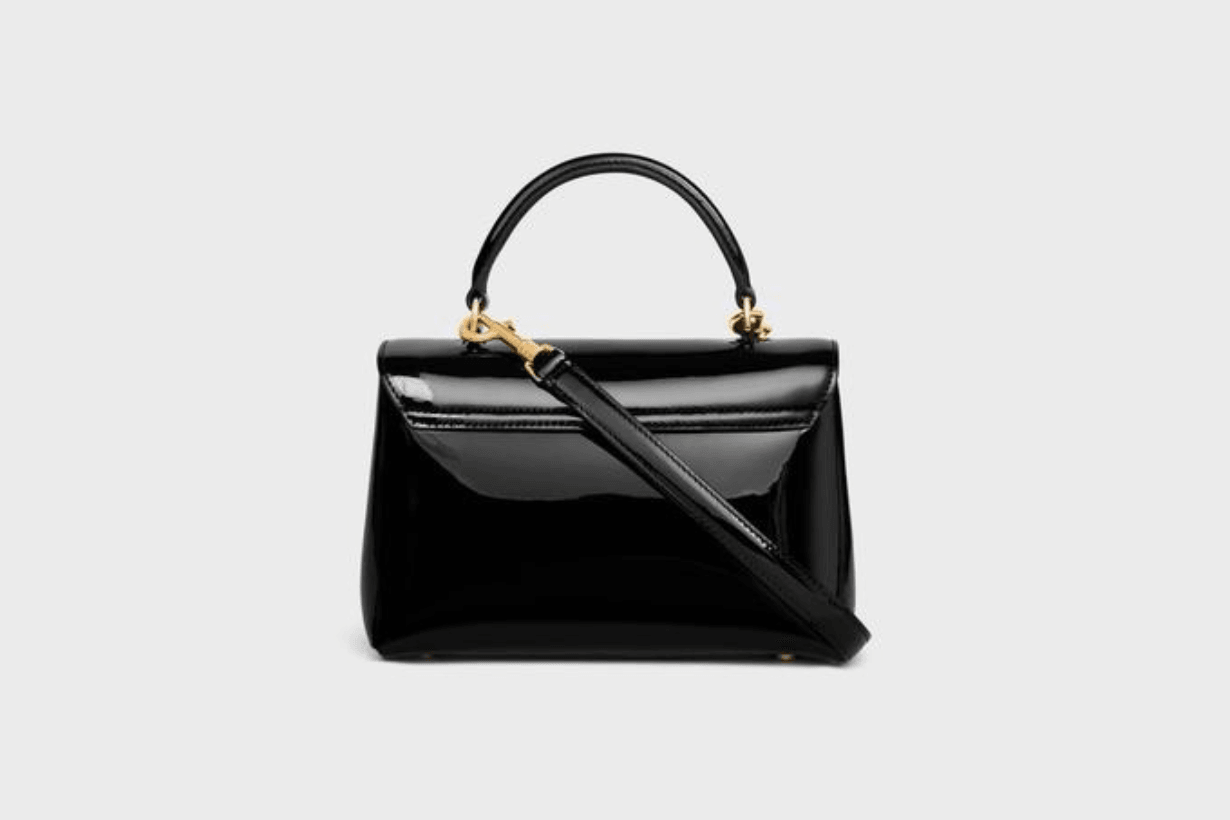Celine Teen Nino fw24 Triomphe Retro handBag High Gloss Patent Leather