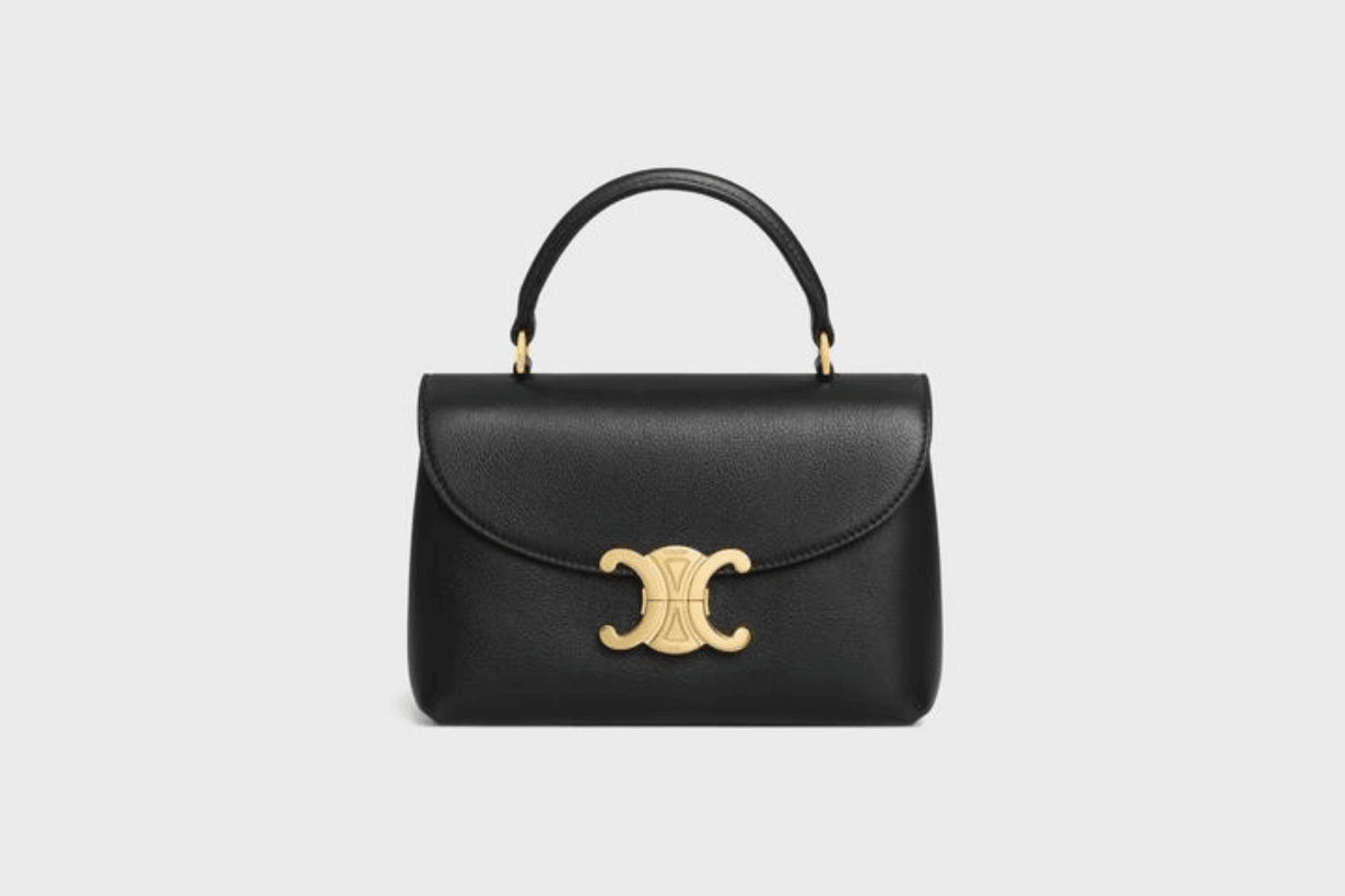 Celine Teen Nino fw24 Triomphe Retro handBag High Gloss Patent Leather