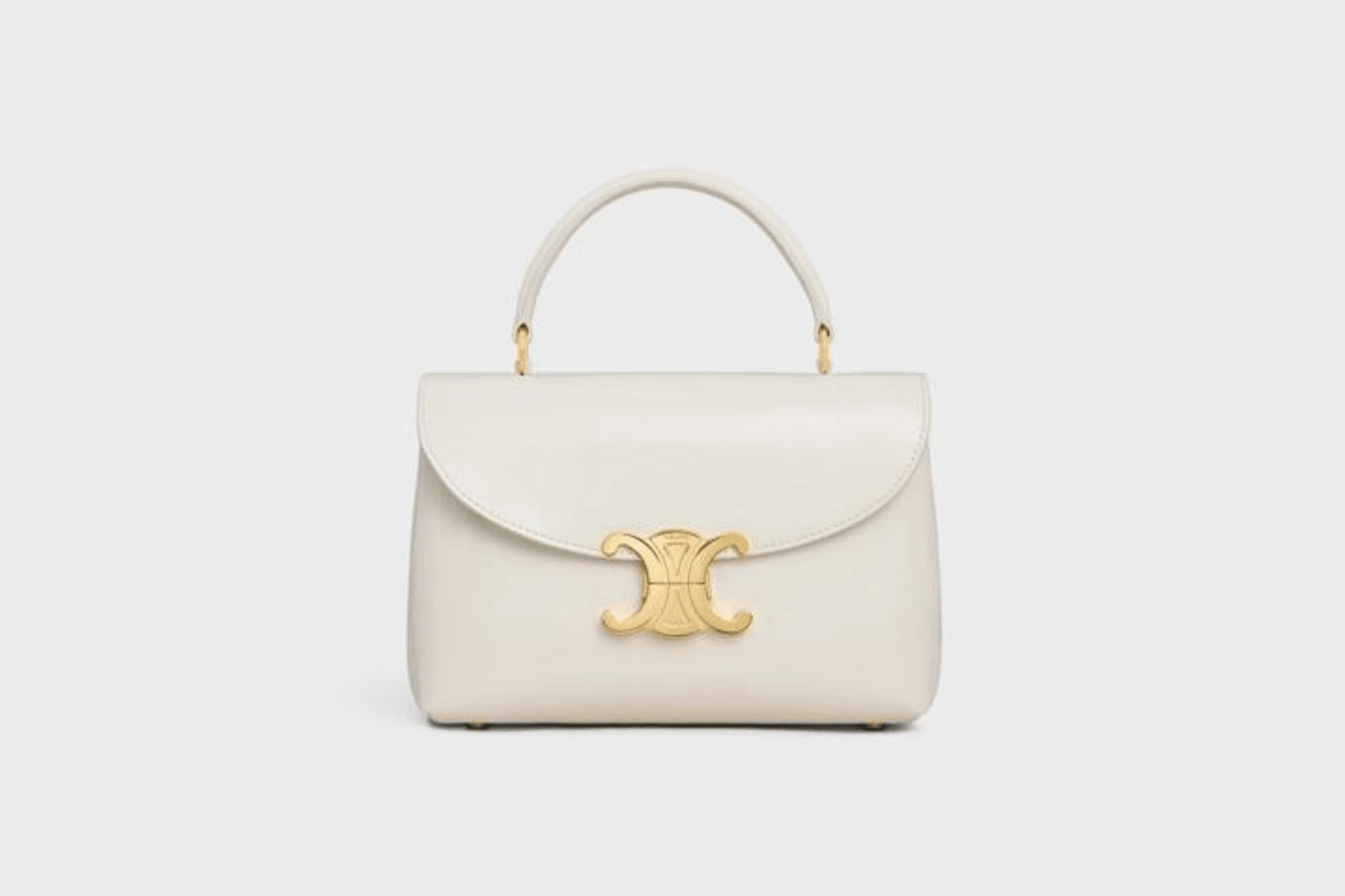 Celine Teen Nino fw24 Triomphe Retro handBag High Gloss Patent Leather