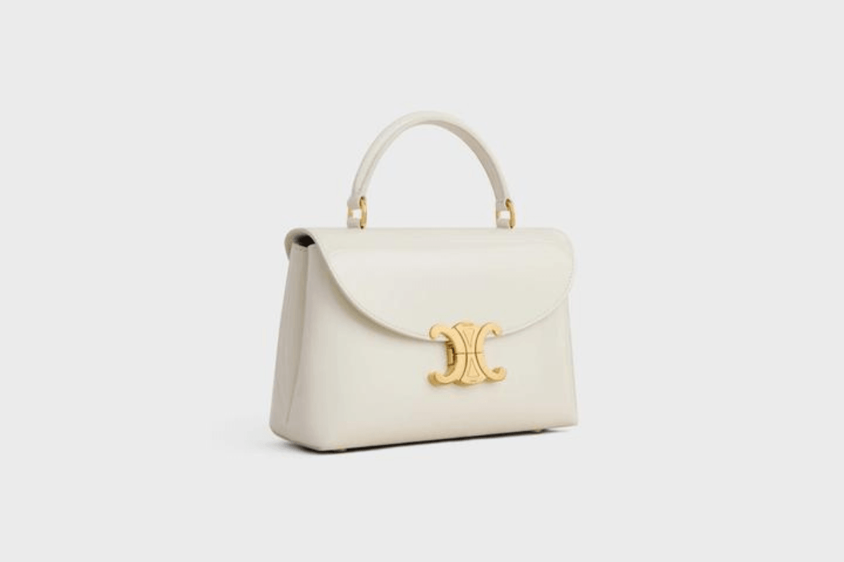 Celine Teen Nino fw24 Triomphe Retro handBag High Gloss Patent Leather