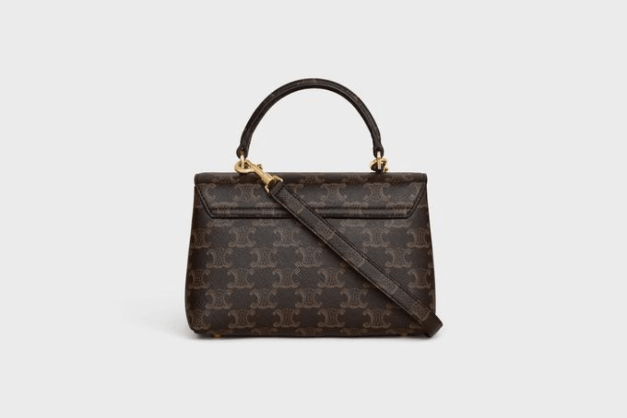 Celine Teen Nino fw24 Triomphe Retro handBag High Gloss Patent Leather