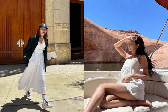 少女時代秀英、Jennie也愛這樣穿白色裙!夏日必備的穿搭方式,方便又涼快!