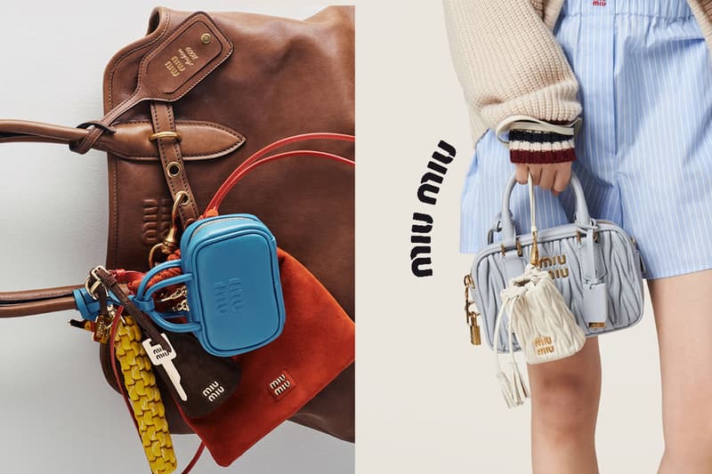 Miu Miu nappa leather Matelasse micro bag hobo bag wander bag