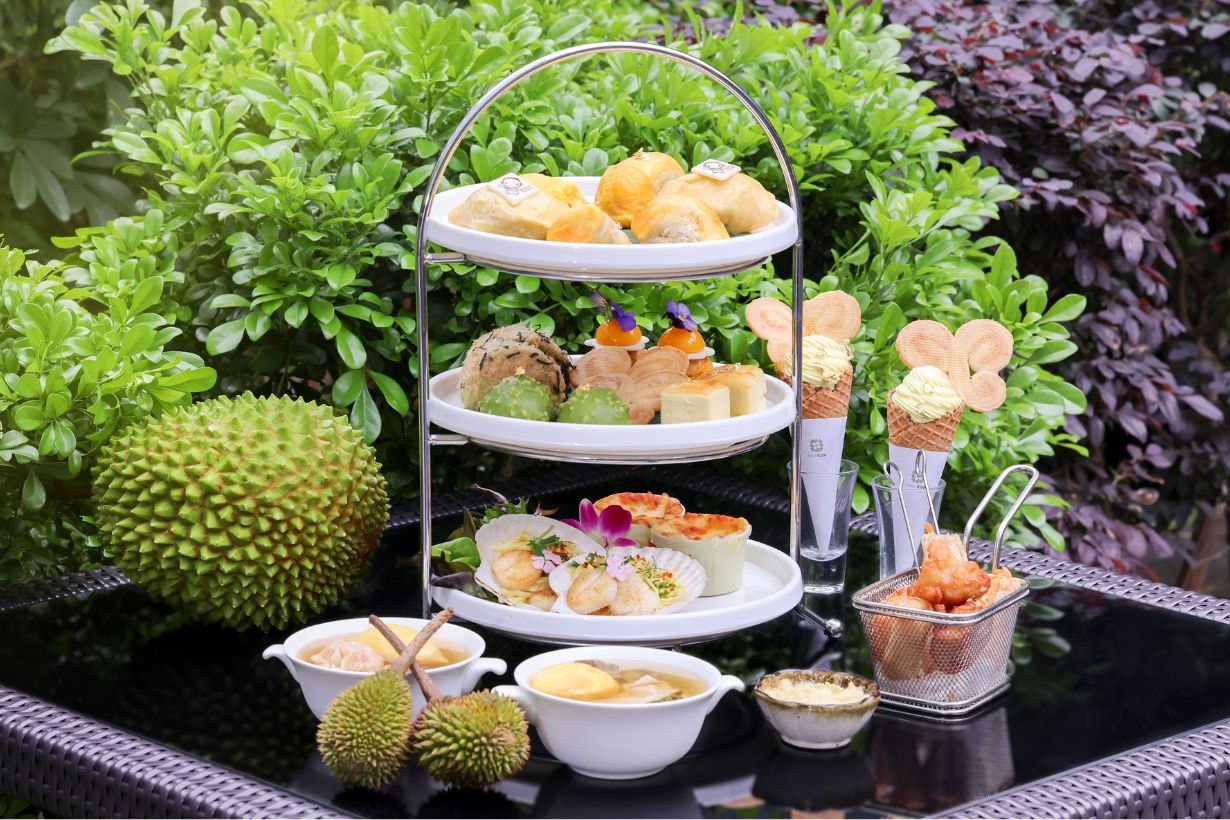Kelas Hotel terbaik di Hong Kong 6 Pasar di ICON meluncurkan teh sore durian harum