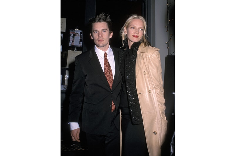 90s 2000s hollywood couple outfit street snap beckham brad jennifer kate johnny Elizabeth hugh uma ethan sarah matthew valentine's day