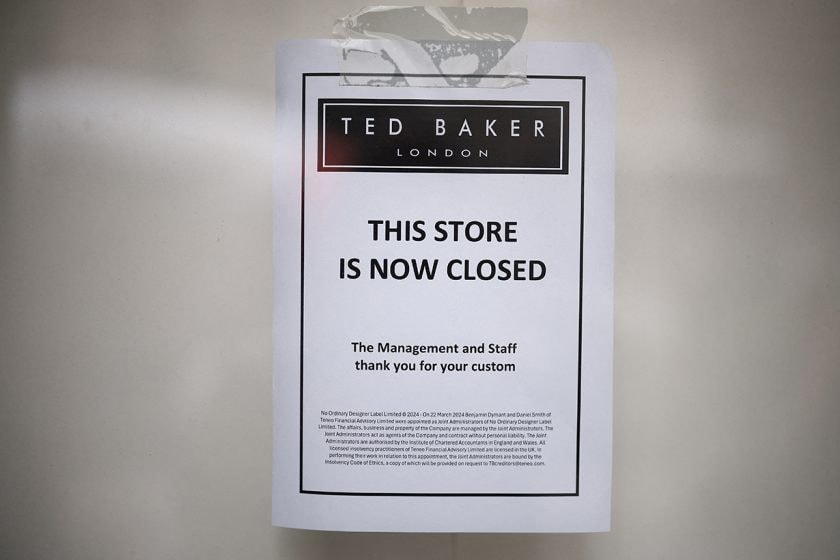 ted baker bankruptcy close all stores uk