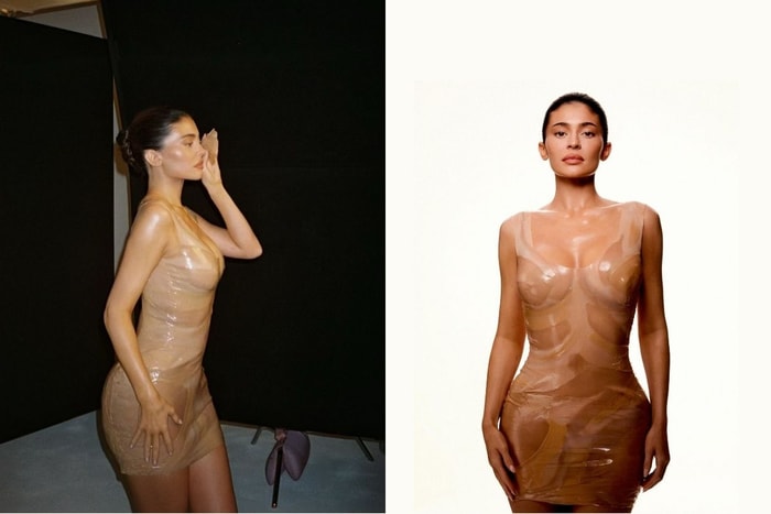 粉底做成的裙子?Kylie Jenner 宣傳新產品 Skin Tint Blurring Elixir 的裙子,非常驚艷!