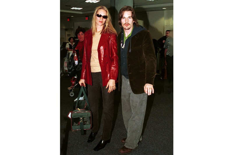90s 2000s hollywood couple outfit street snap beckham brad jennifer kate johnny Elizabeth hugh uma ethan sarah matthew valentine's day