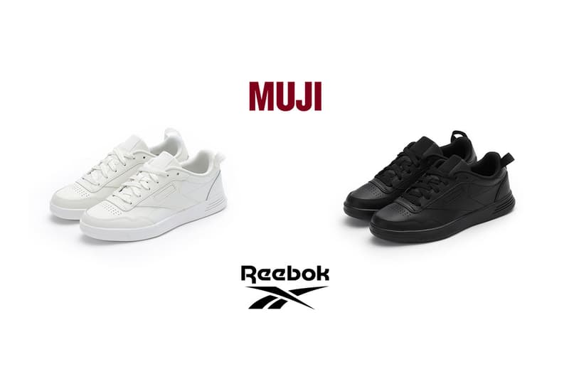 muji x Reebok Club C 85 Black White sneaker