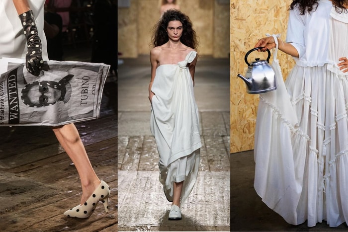 MFW:快煮壺、安全帽、清潔劑...模特手上拿著,Moschino 總讓人出其不意!