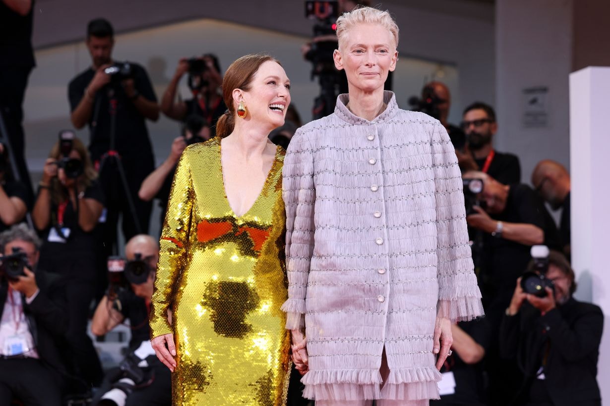 venice-2024-film-festival-red-carpet-Julianne Moore-Tilda Swinton-The-Girl-Next-Door