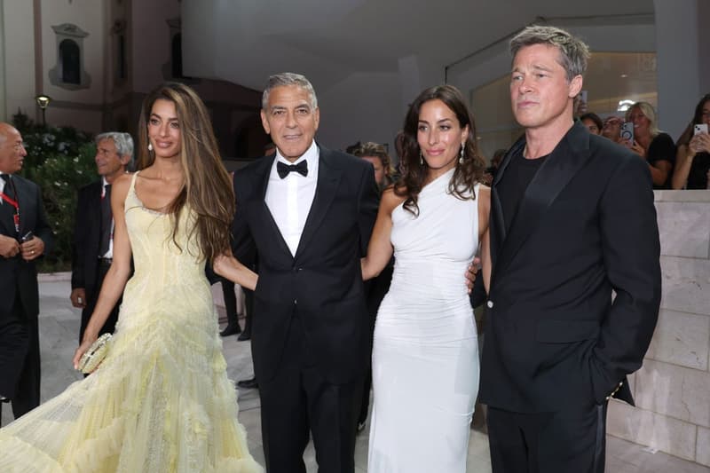 Brad Pitt George Clooney Wolfs red carpet Venice International Film Festival