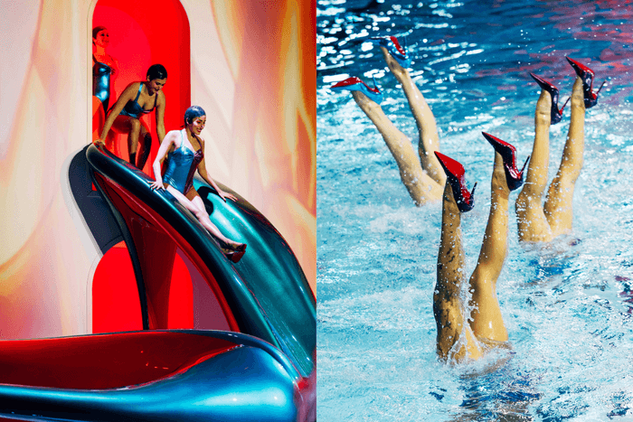 PFW:穿上紅底高跟鞋也能在水上舞蹈!Christian Louboutin 帶我們重回 1950 好萊塢黃金年代