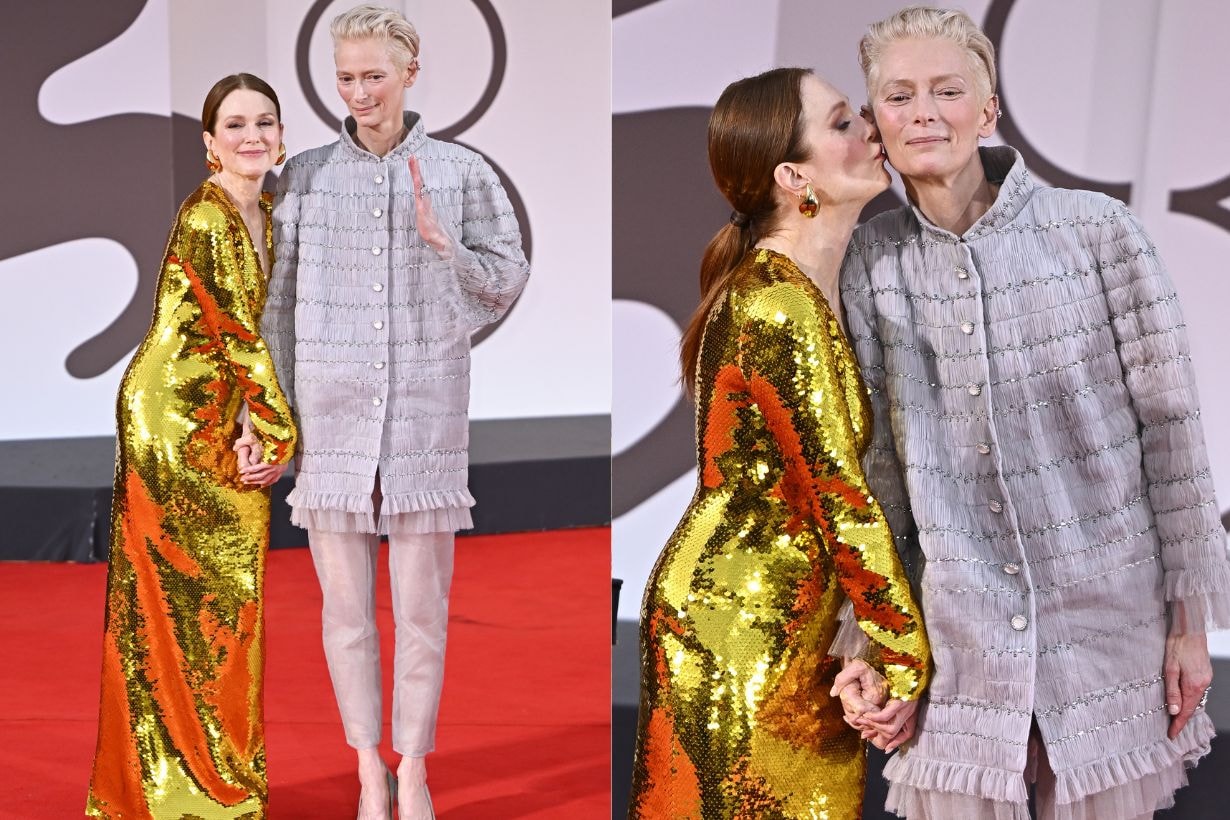 venice-2024-film-festival-red-carpet-Julianne Moore-Tilda Swinton-The-Girl-Next-Door