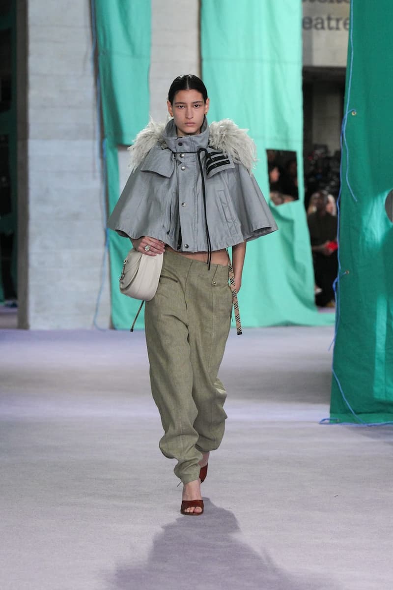 burberry 2025 summer runway detail looks london fashion week