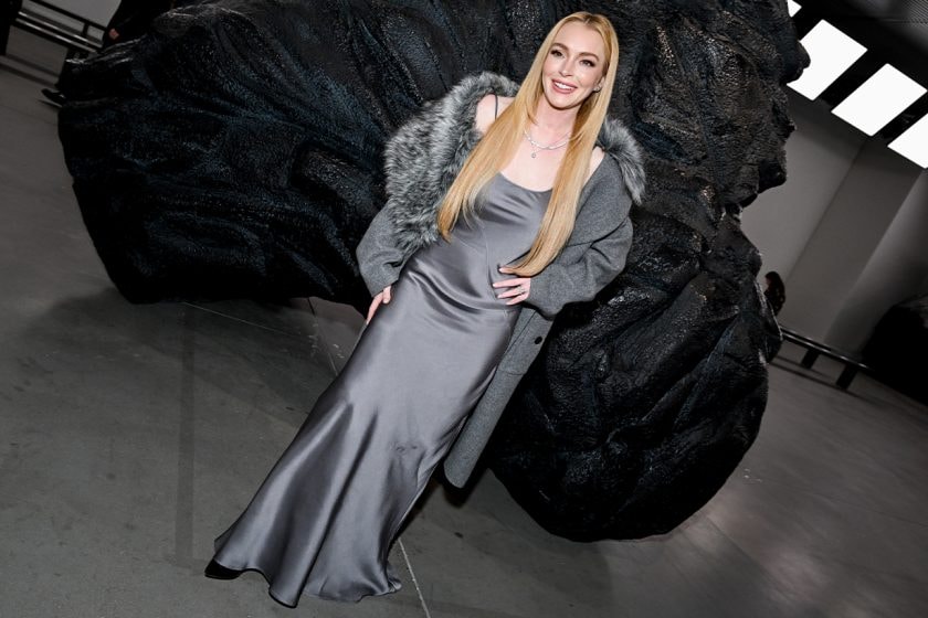 lindsay lohan michael kors new look nyfw jil sander