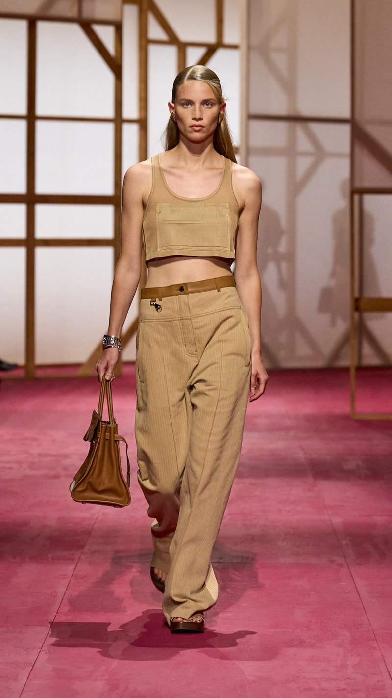 hermes pfw 2025 spring summer looks detail birkin inspiration
