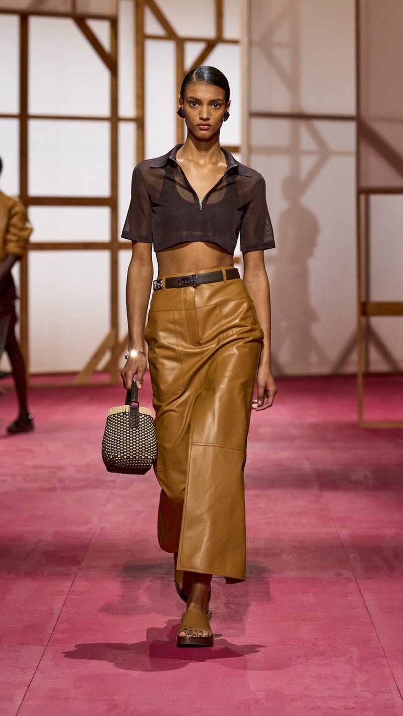 hermes pfw 2025 spring summer looks detail birkin inspiration