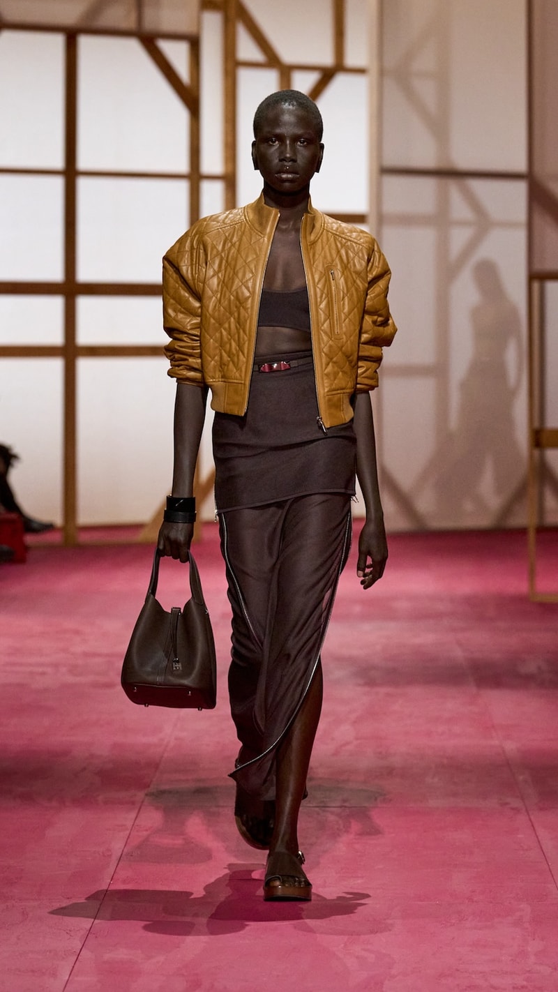 hermes pfw 2025 spring summer looks detail birkin inspiration