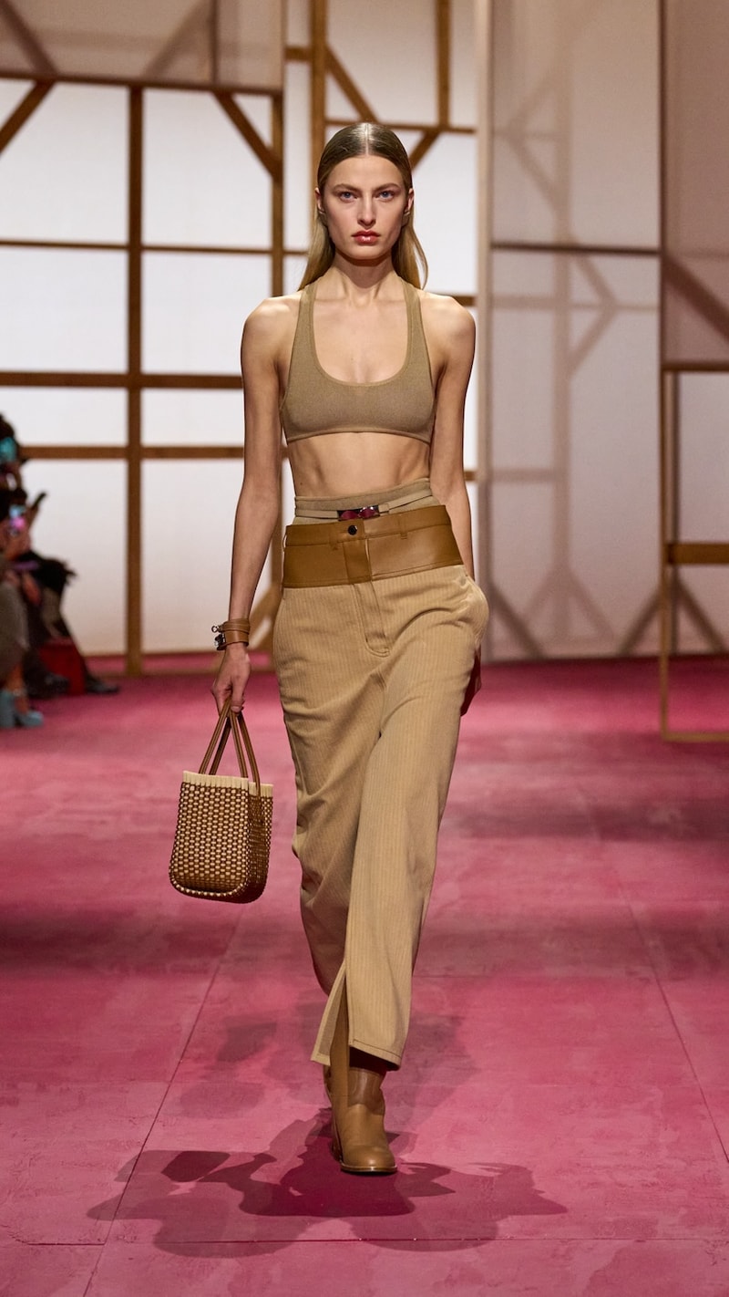 hermes pfw 2025 spring summer looks detail birkin inspiration