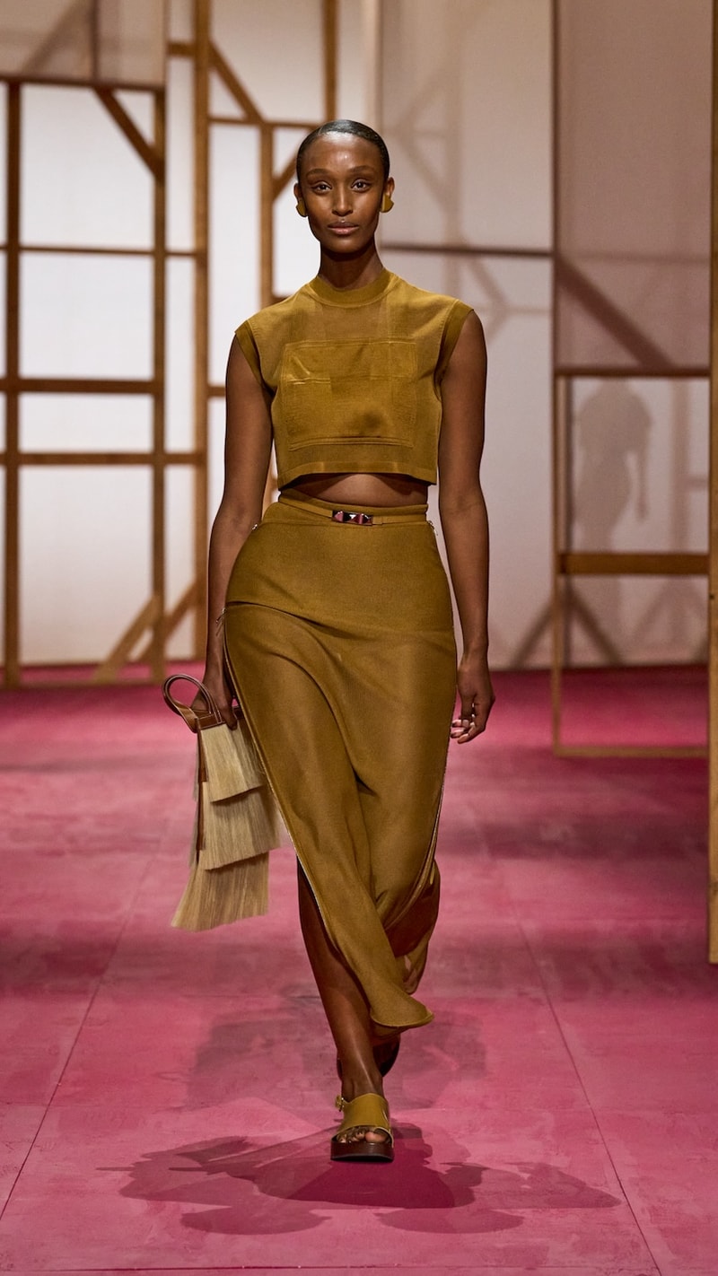 hermes pfw 2025 spring summer looks detail birkin inspiration