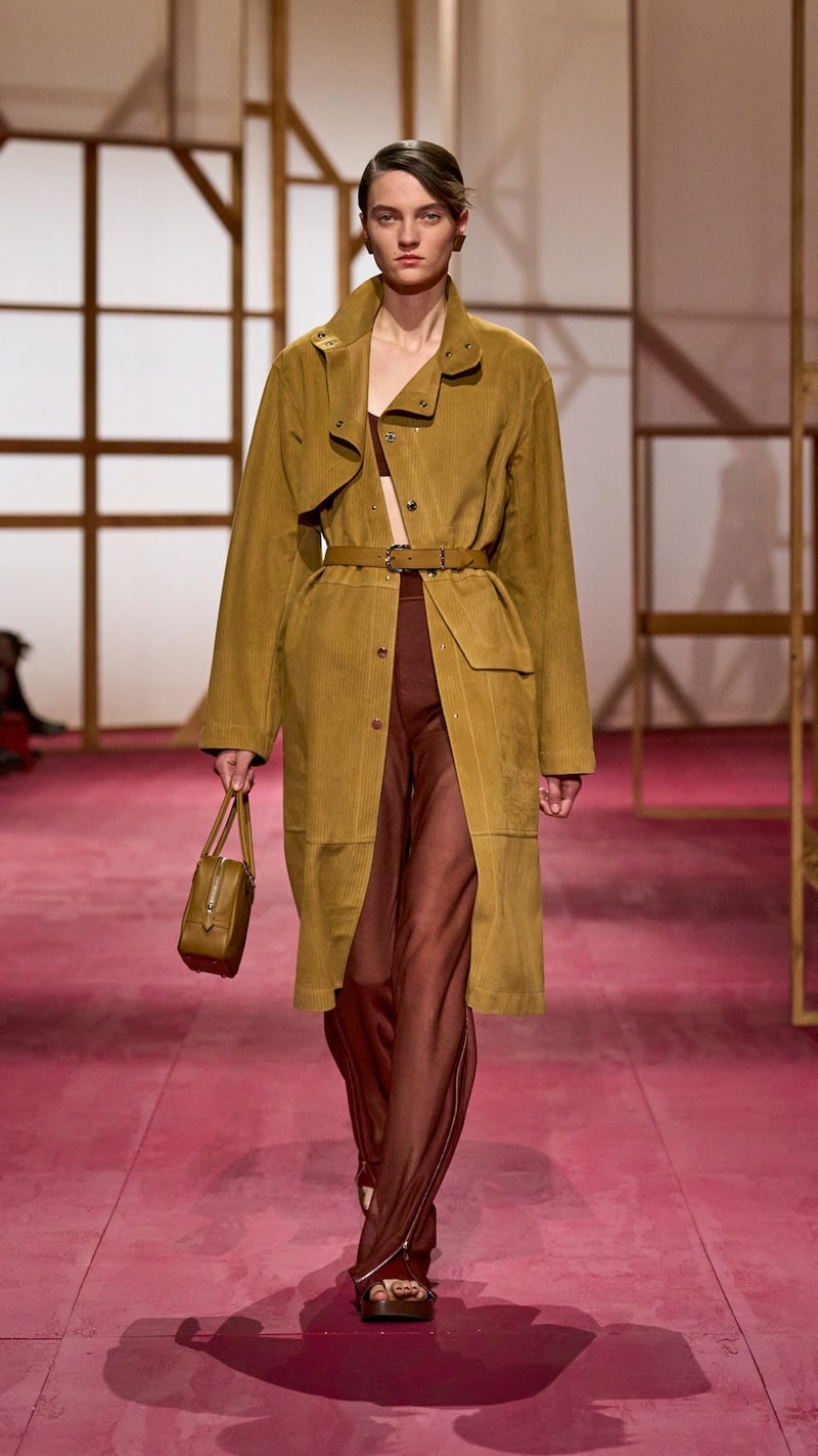 hermes pfw 2025 spring summer looks detail birkin inspiration