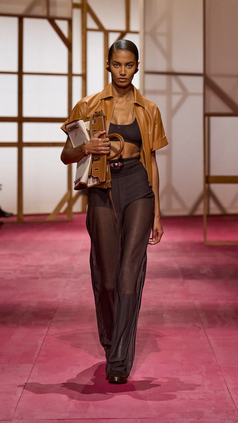 hermes pfw 2025 spring summer looks detail birkin inspiration