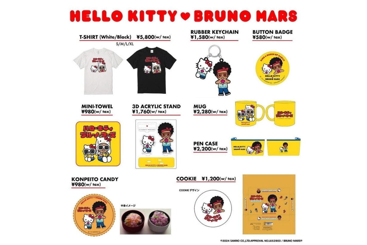 意外的很好配搭:Hello Kitty 與 Bruno Mars 再度推出聯乘系列,玩味鑰匙扣是必收款
