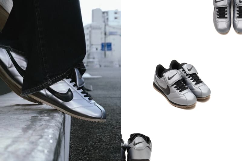 Metallic Cool Grey Nike Cortez Leather SE Killshot 2