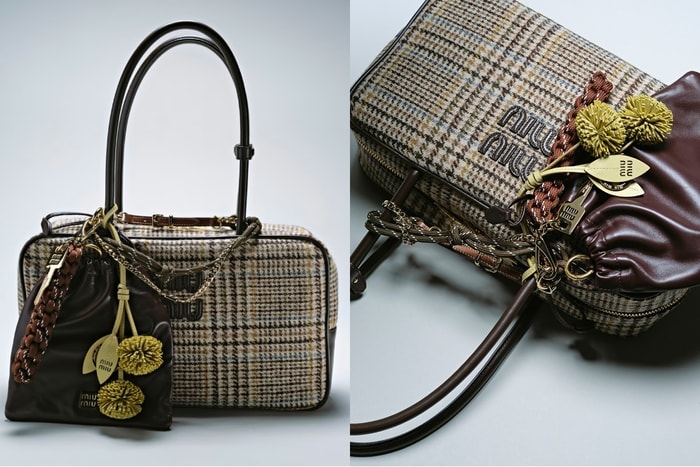 這個包包太驚喜:miu miu 格紋手提包文藝感十足,學院風女孩都需要一個!