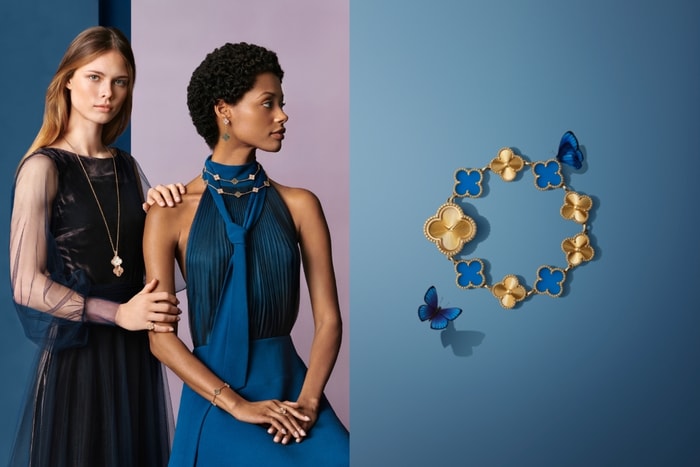 喜歡藍色的女生們注意:Van Cleef & Arpels 推出藍瑪瑙 Alhambra 系列,展現獨一無二的魅力