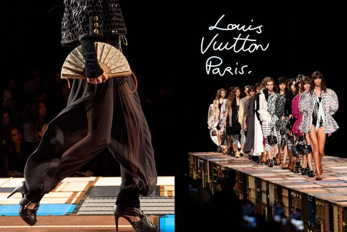 PFW:走在 1250 個硬箱搭建的秀台上,Louis Vuitton 的女人柔軟而有力量!