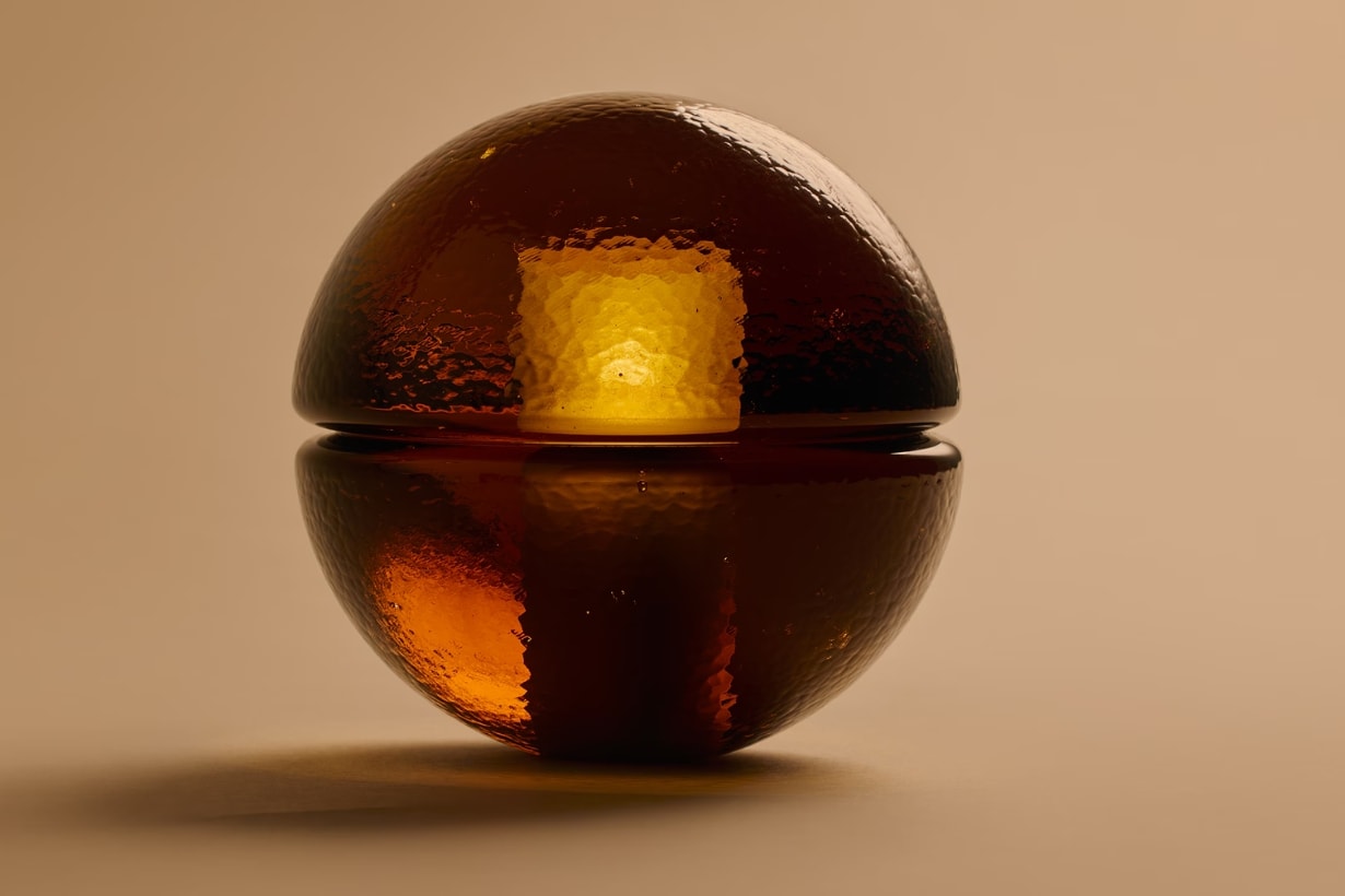 Aesop x Bocci collaboration 14p lights amber glass