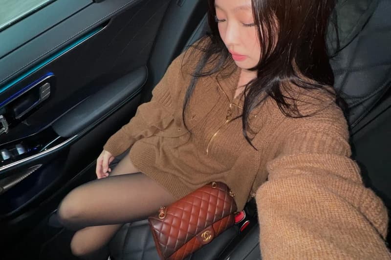 BLACKPINK Jennie 2024 paris style cardigan chanel Handbags