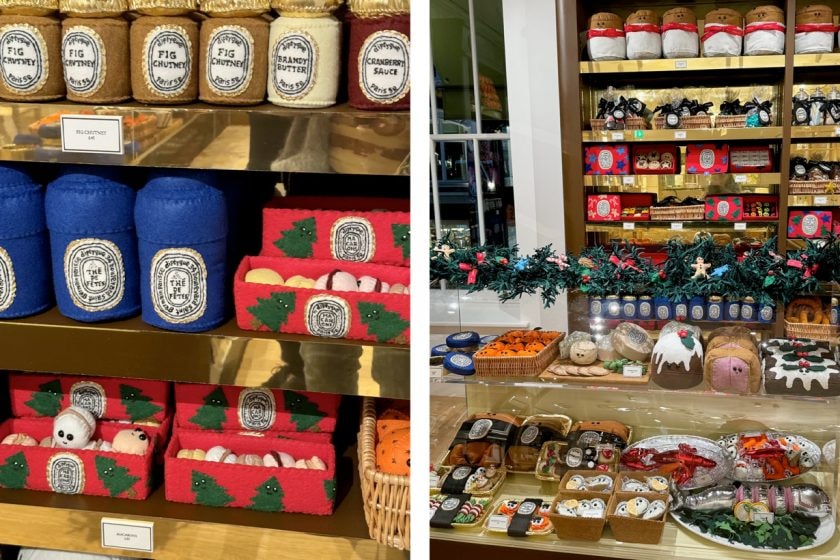 diptyque lucy sparrow felt toy pop up london blnd street christmas pop up
