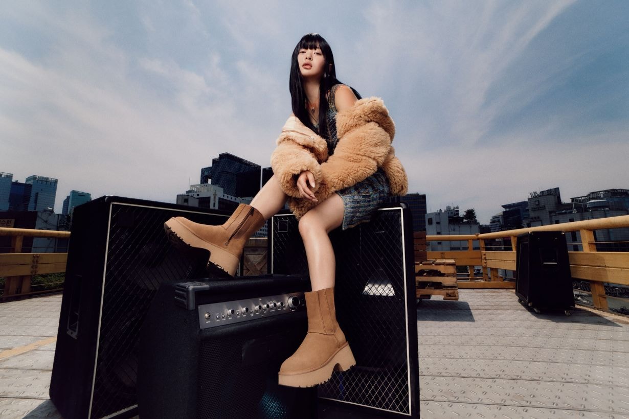 NewJeans Hanni UGG Platform BEAMS Pufer Jacket