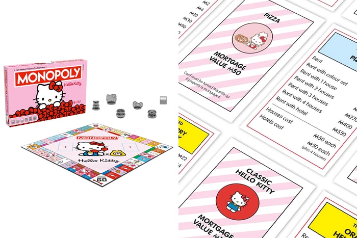 最可愛的 Monopoly：Hello Kitty 50 週年紀念版，旗子、地圖... 連玩法都變成可愛版！