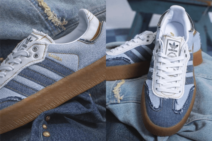 拉鍊細節太可愛:這雙 ATMOS X ADIDAS ORIGINALS SAMBAE 丹寧厚底鞋,一猶豫就買不到!