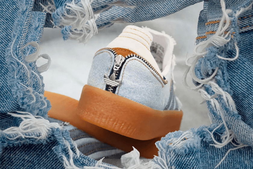 拉鍊細節太可愛:這雙 ATMOS X ADIDAS ORIGINALS SAMBAE 丹寧厚底鞋,一猶豫就買不到!