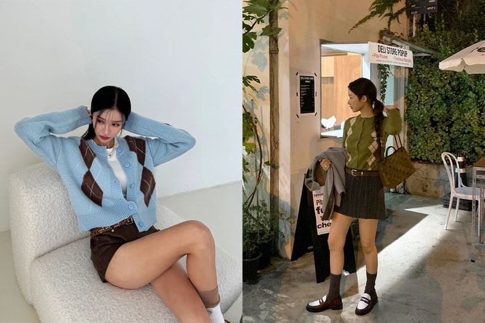 由女星到街上的女生:整個韓國也在風靡這圖案!今個秋冬就入手一件 Argyle 菱形紋單品